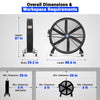 79" Portable Industrial Fan with Variable High-Efficiency PMSM Motor,Mobile High Volume Floor Fan for Warehouse,Workshop & Gym