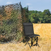 All weather Outdoor Foldable 360 Degree Swivel Chair with Iron Frame-Black - Gallery View 1 of 8