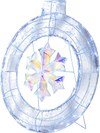 33 Inch Lighted Snowflake Wreath with Hanging Ring and Support Bracket