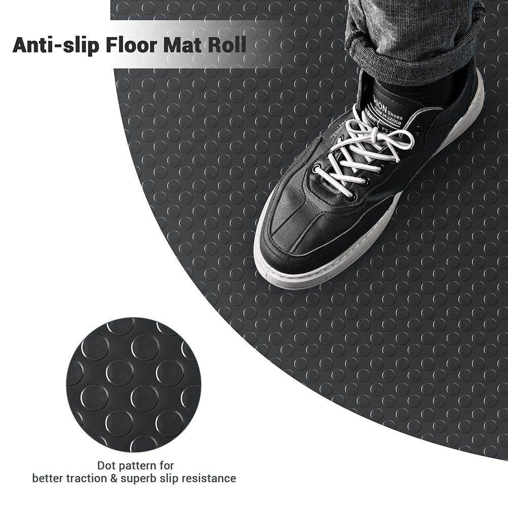 Yescom Garage Floor Mat Vinyl Roll Coin 5x13 ft New