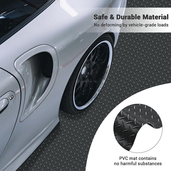 Yescom Garage Floor Mat Vinyl Roll Diamond Black New – FactoryPure