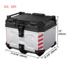Yescom Motorcycle Trunk Box 65L with Backrest New