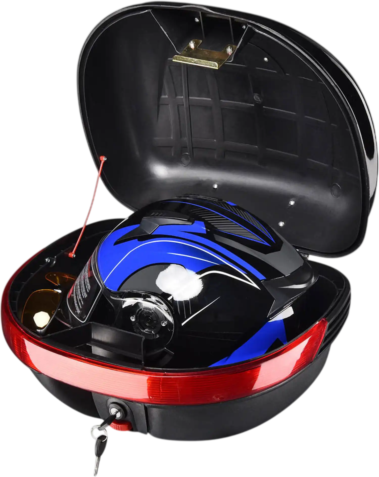 Yescom Motorcycle with Backrest Tour Pack Gloss Black New