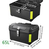 Yescom Motorcycle Trunk Box 65L with Backrest New
