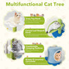 34.5-inch 4-tier cat tree with cozy top perch, leaf-shaped perch, and sisal scratching posts for playful kittens.