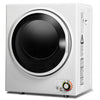 Clothes dryer with see-through window and adjustable drying modes, designed for modern bathroom storage solutions.