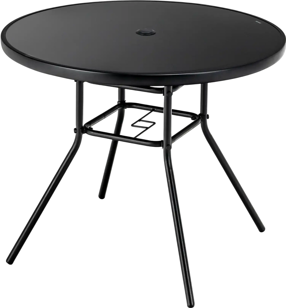 34 Inch Patio Dining Table with 1.5 inch Umbrella Hole for Garden