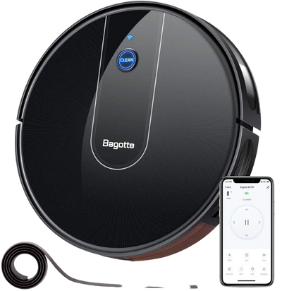 Bagotte BG700 1600PA Wi-Fi Robotic Vacuum Cleaner New