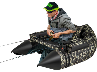 Costway Inflatable Fishing Float Tube Adjustable Backrest Camouflage 13847956 New