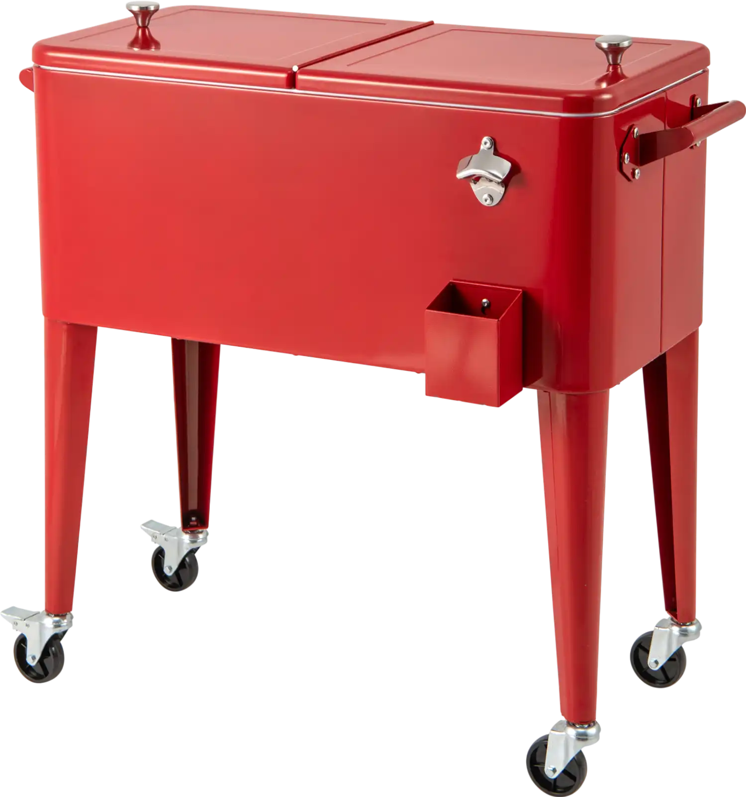 Costway Portable Outdoor Patio Cooler Cart Red 62059841 New