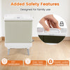 35L beige towel warmer with double-walled insulated lid, child lock, and overheat protection for safe family use.