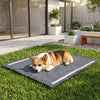 Charcoal dog pee pad with 6-layer construction, designed for effective leak prevention and outdoor use.
