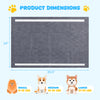 Charcoal dog pee pads measuring 35.5" x 24" with 6-layer construction for effective leak prevention and absorption.