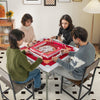 35 Inch 4 Player Game Card Folding Mahjong Table with Cup Holders-Red - Gallery View 1 of 10