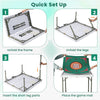 Folding 35-inch mahjong table with cup holders, featuring a smooth felt surface and compact design for easy storage.