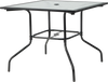 35 x 35 Inch Patio Dining Table with 1.5 Inch Umbrella Hole without Umbrella