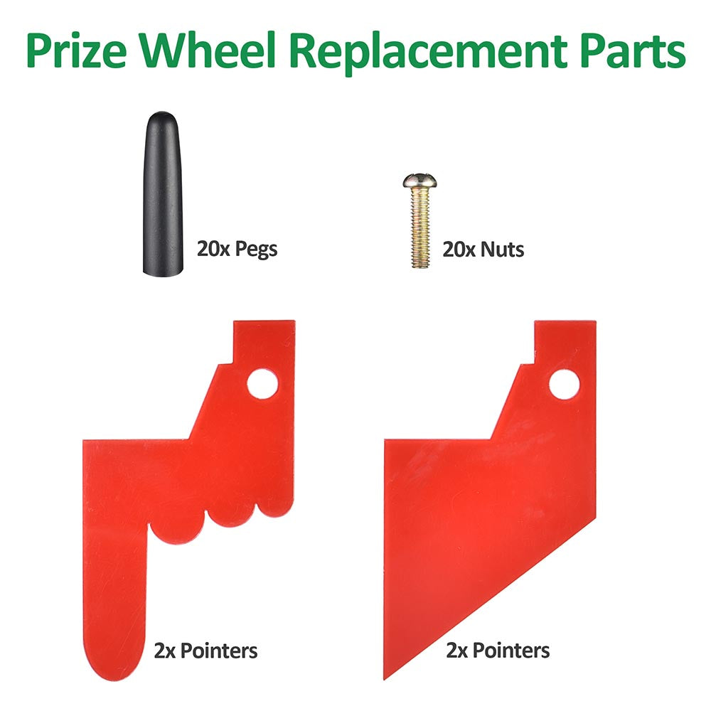Yescom Prize Wheel Replacement Kit Pegs & Red Pointer New