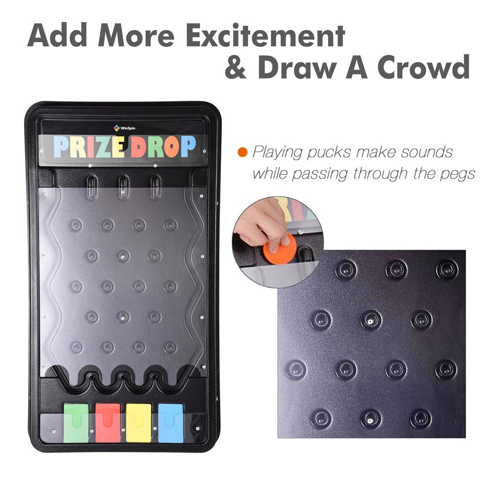 Yescom Custom Prize Drop Game Board 25x14in Black New