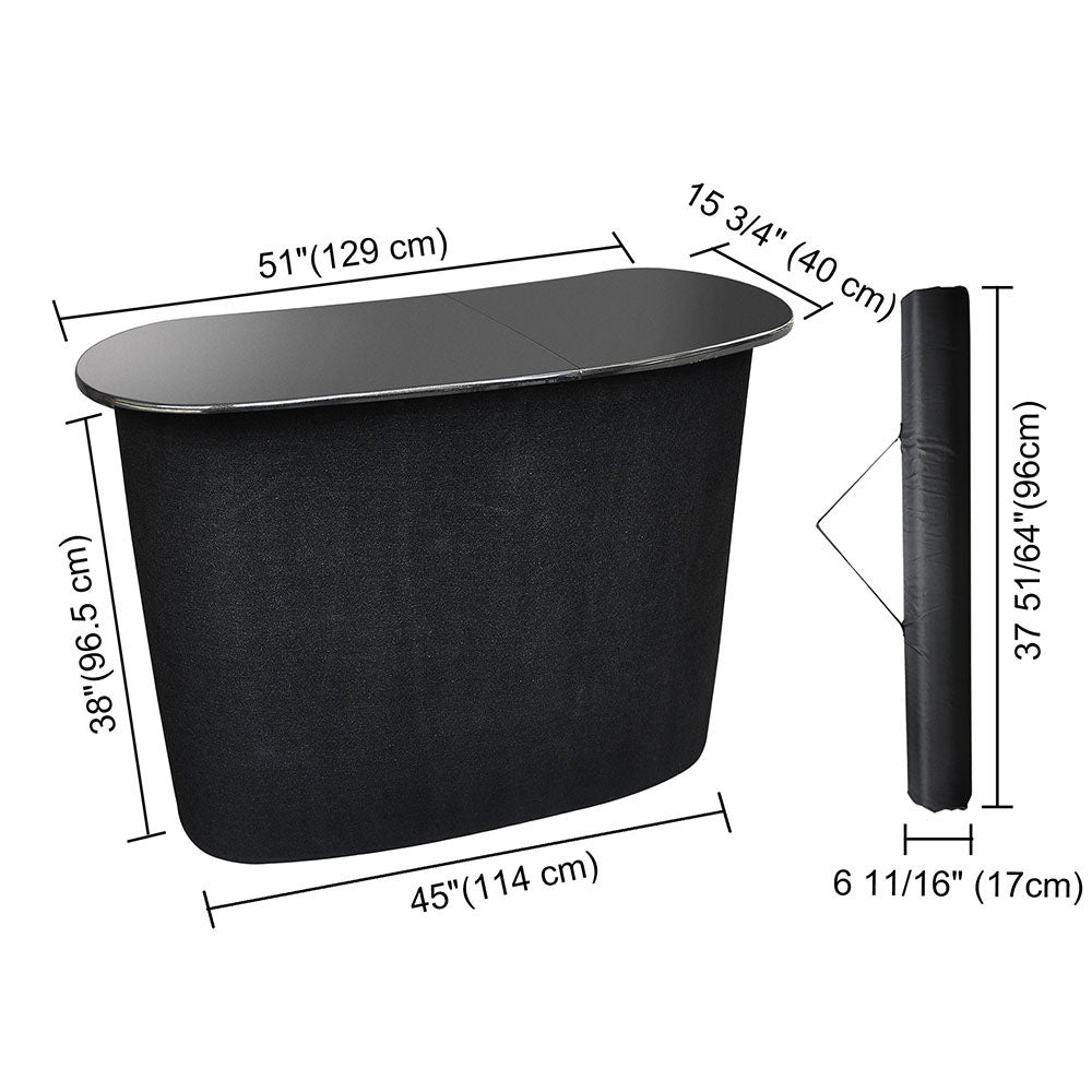 Yescom Trade Show Display Podium Pop Up Counter Black New – FactoryPure