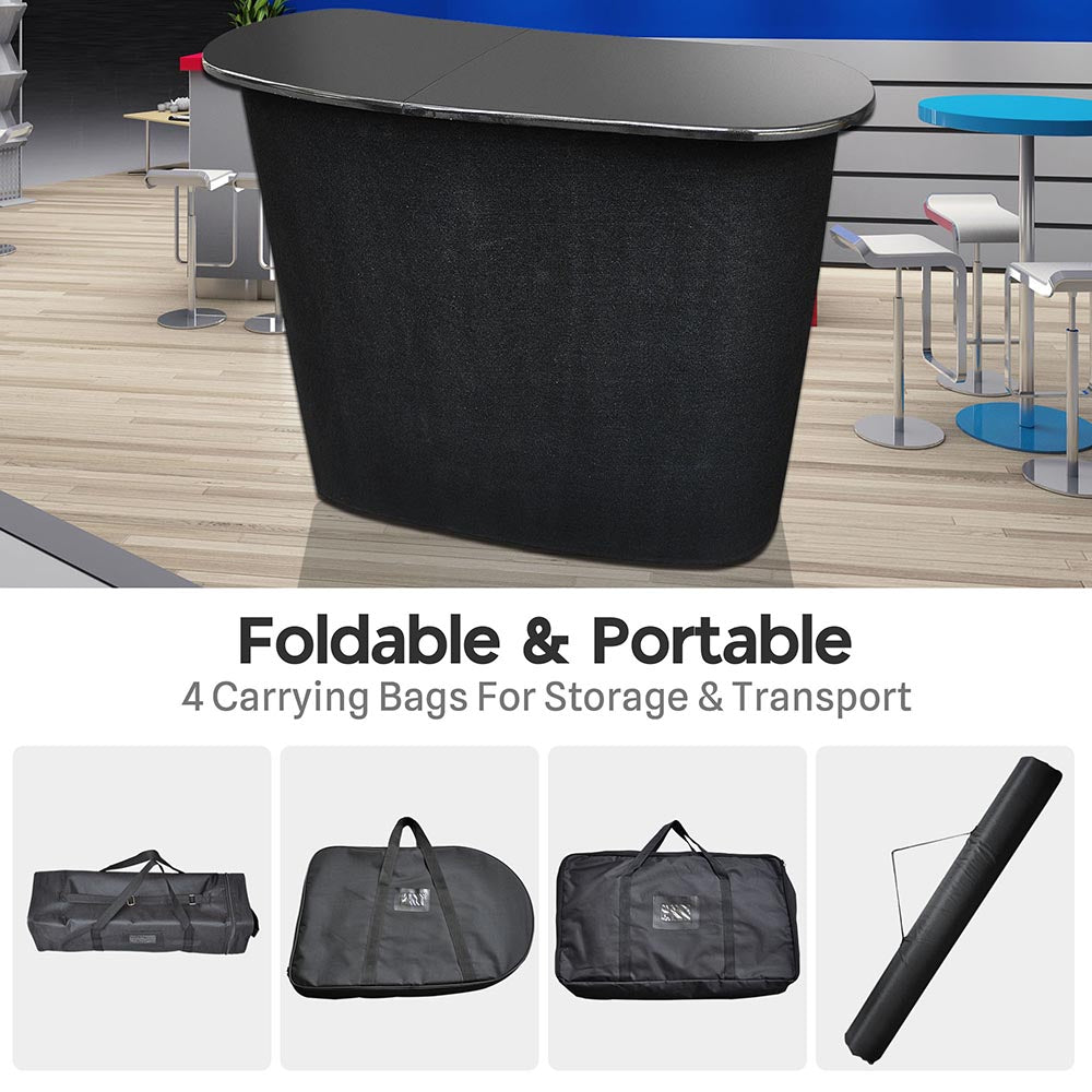 Yescom Trade Show Display Podium Pop Up Counter Black New – FactoryPure