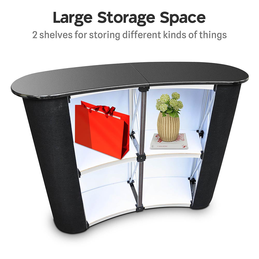 Yescom Trade Show Display Podium Pop Up Counter Black New – FactoryPure