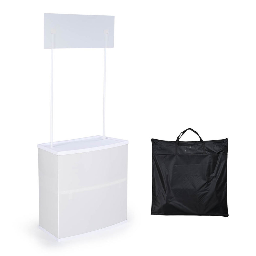 Yescom Portable Trade Show Promotion Table Counter 31.5" x 17.1" x 77" White New