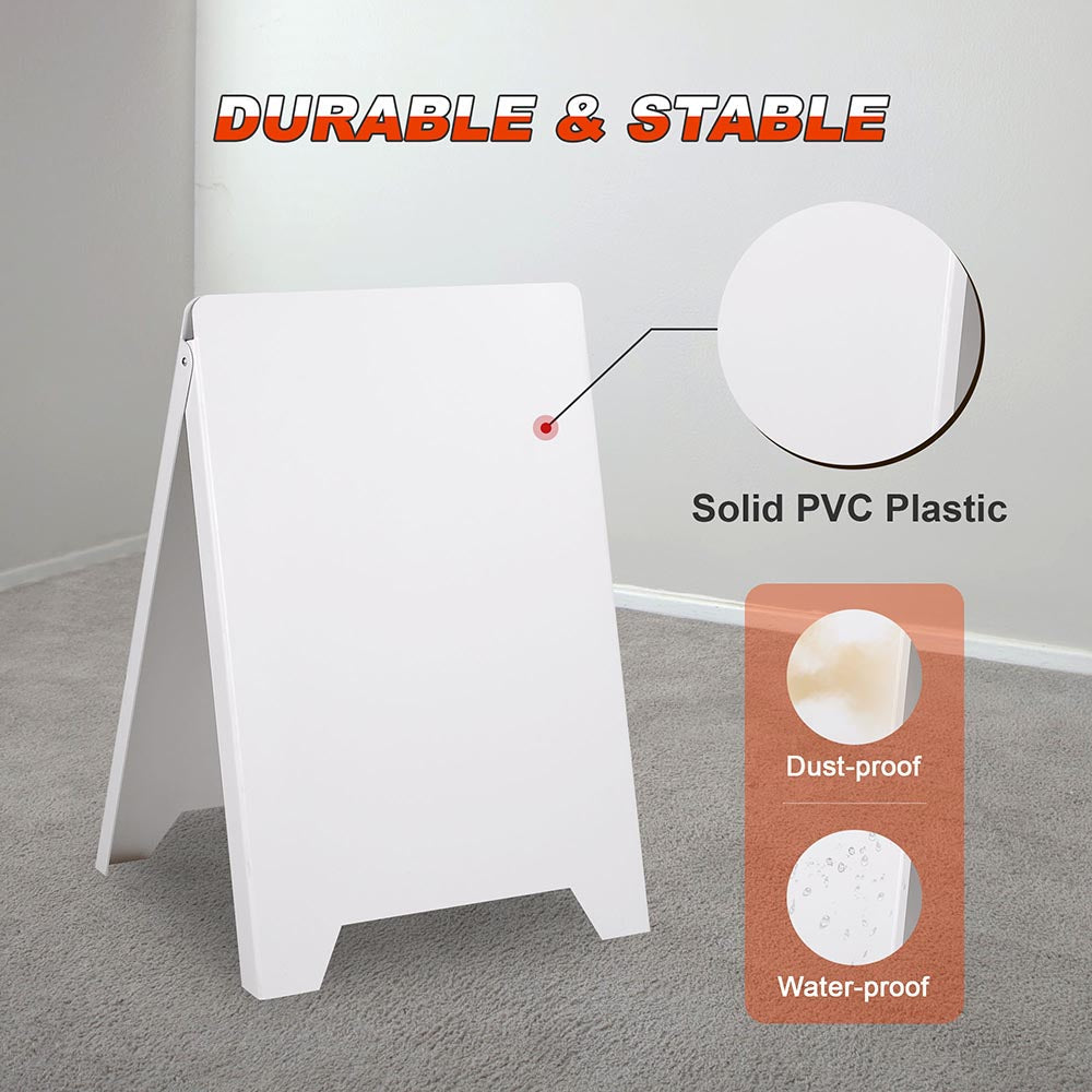 Yescom Double Side Sign Board Frame PVC White New