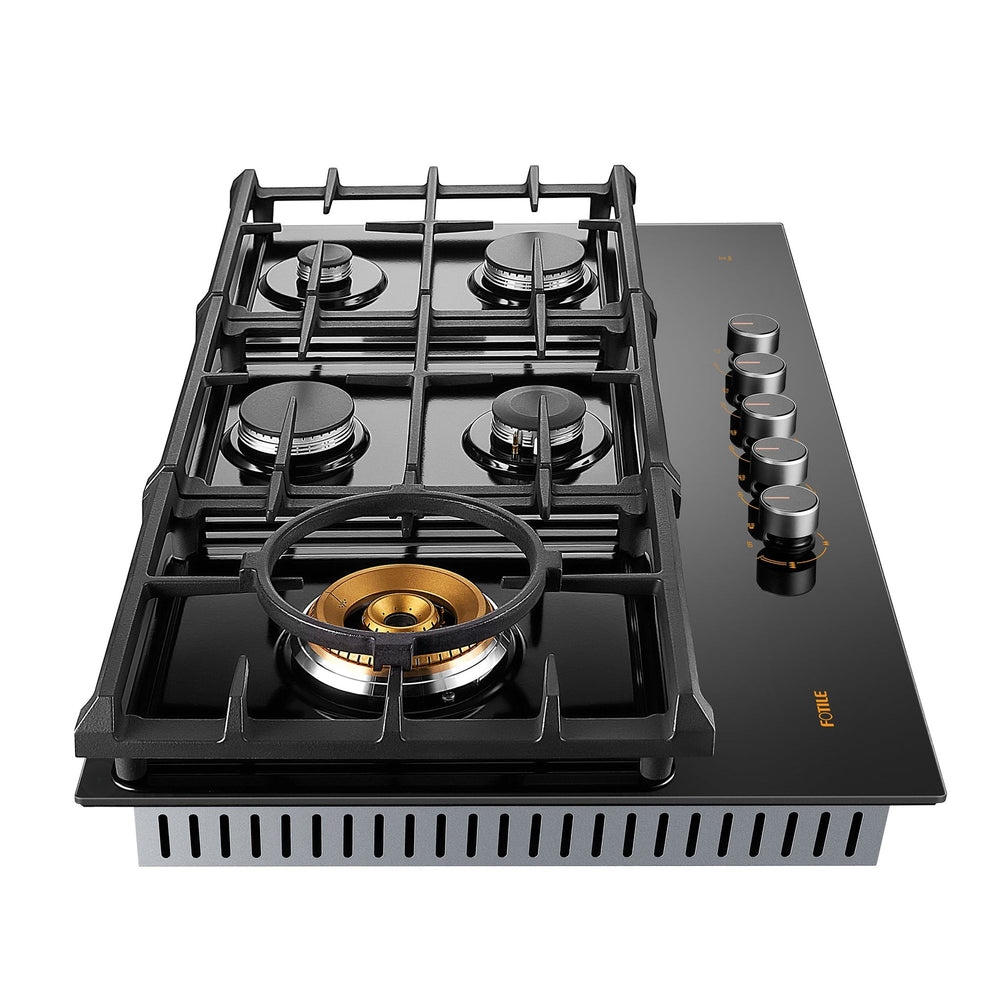 FOTILE 36-inch Tri-Ring tempered glass gas cooktop GLG36501, view 5
