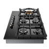 FOTILE 36-inch Tri-Ring tempered glass gas cooktop GLG36501, view 4