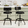 Set of 1/2 360° Swivel Counter Height Barstool with Padded Seat and Back-2 Pieces - Gallery View 1 of 7