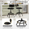 360° swivel counter height barstool with padded seat and backrest, adjustable for kitchen counters or bar tables.