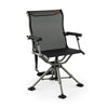 360-degree silent swivel hunting chair in black with adjustable height, breathable fabric, and aluminum frame for.