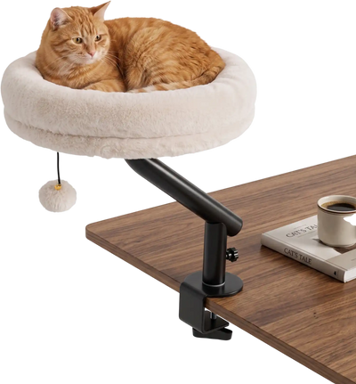 Costway Rotating Cat Desk Bed w/ Removable Perch 66320943 New