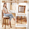 360° rotating counter height chair with curved backrest and upholstered seat, ideal for kitchen or bar use.