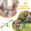 Kids enjoying the 360° rotation seesaw with sturdy carbon steel frame, perfect for indoor and outdoor fun.
