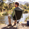 360° Swivel Camping Chair with Cup Holder and Side Pocket for Beach Support 300 LBS-Green - Gallery View 1 of 10