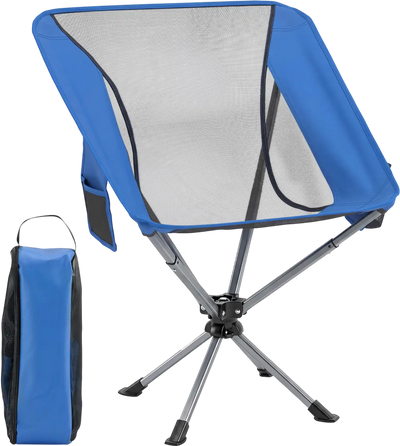 Costway 360° Swivel Camping Chair with Cup Holder Side Pocket 300 lbs 14829035 New