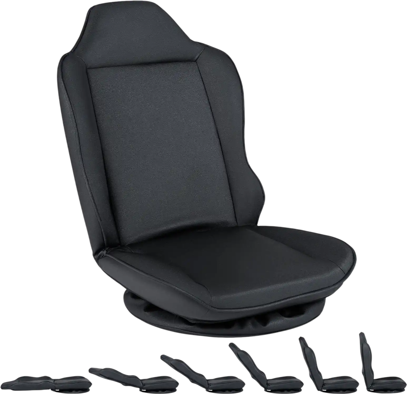 Costway 360° Swivel Floor Gaming Chair 5-Level Adjustable Backrest 40085509 New