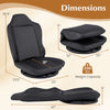 360° swivel floor gaming chair in black with adjustable backrest, ergonomic support, and easy-to-clean artificial.