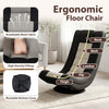 Ergonomic 360° swivel gaming chair in black and gray with adjustable backrest, breathable mesh fabric, and high-density fillings.