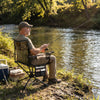 360° Swivel Hunting Chair Portable Foldable with Mesh Cup Holder and Storage Pockets-Green - Gallery View 1 of 11