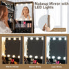 360° swivel jewelry cabinet in rustic brown with full-length mirror and LED makeup mirror for easy access to cosmetics.