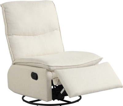 Costway 360° Swivel Rocking Recliner Chair Cushioned Back 59138743 New