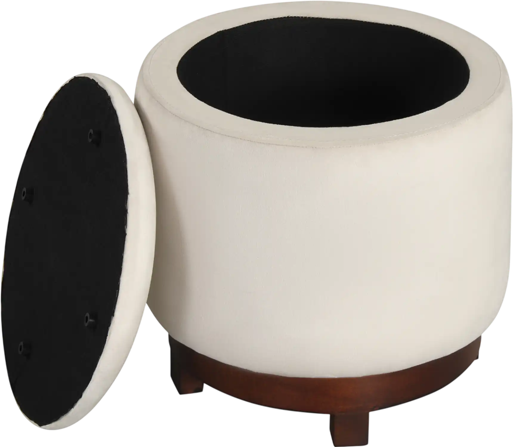 Costway 360° Swivel Velvet Storage Ottoman Foot Rest 84848420 New