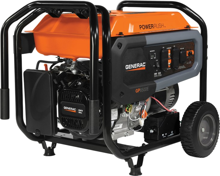 Generac GP6500E DF 6500W/8125W Generator Dual Fuel Gas Liquid Propane Electric Start Manufacturer RFB