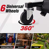 36" 3-in-1 folding mechanic creeper with 6 universal wheels for smooth mobility in garage, workshop, or garden use.