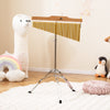 36-bar golden chimes percussion instrument with adjustable height, beech wood support, and foldable stand for easy.