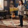 36-bar golden chimes percussion instrument with adjustable height, ideal for music lessons and performances.