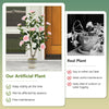 36-inch artificial camellia tree with pink flowers in a stable pot, perfect for home or office decoration year-round.
