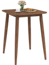Walnut 36-inch counter height bar table with solid rubberwood legs, perfect for dining rooms or home bars.